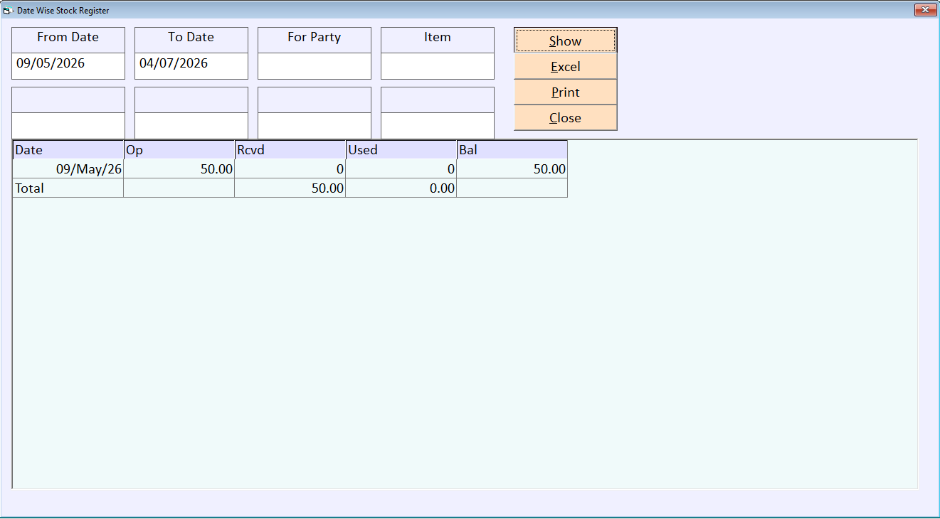 Daily Work Report