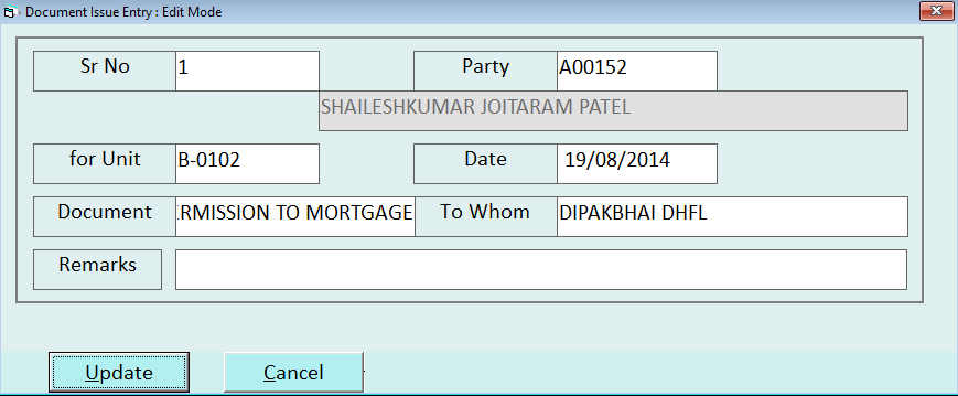 Document Delivery Entry