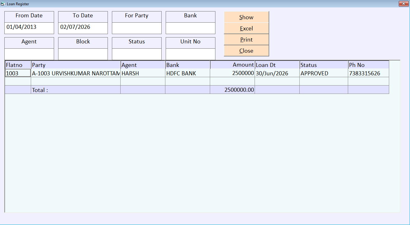 Loan Register