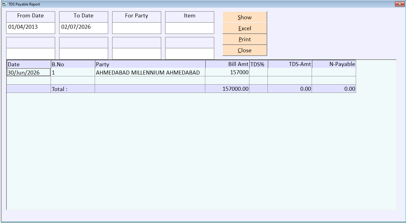 TDS Payable On Labour Purchase